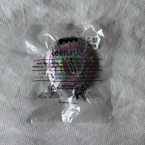 New TeeTurtle Reversible Happy Pink and Mad Gray Rainbow Soft Plush Toy - Picture 1 of 6